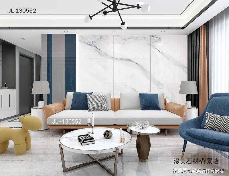 
莫兰迪色系 漫美沙发配景墙效果图|星空官网登录(图3)