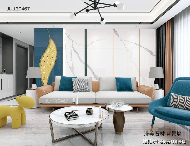 
莫兰迪色系 漫美沙发配景墙效果图|星空官网登录(图5)